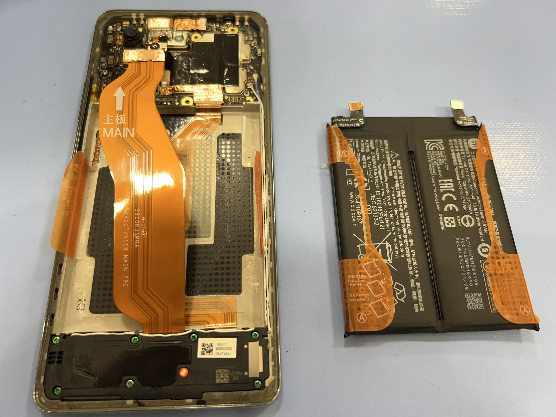 テ*ル様 Xiaomi 11T Pro 　美品　バッテリほぼ新 Xiaomi 11T pro バッテリー交換させていただきました【東大和市からご